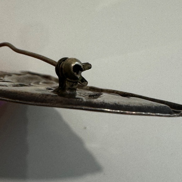 Vintage Sterling Silver Brooch Pin Large Rising Sun 925 - Picture 9 of 12